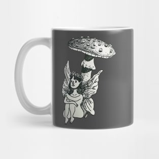 fairy under her mushroom contemplating life Mug